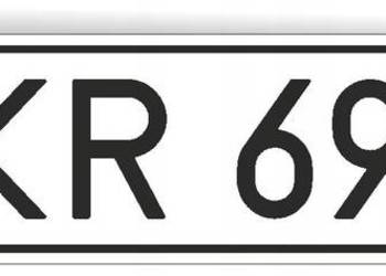 NAKLEJKA NUMERY REJESTRACYJNE TIR WANNA NACZEPA DRUKOWANA 130x25 cm