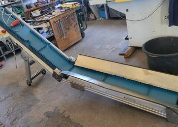 Taśmociąg łamany L, przenośnik taśmowy 140/130 x 30 cm - mkvplast.pl