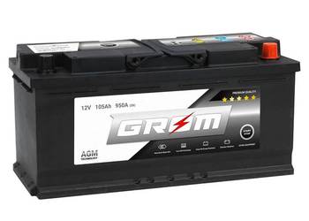 Akumulator GROM AGM START&STOP 105Ah 950A Prawy Plus
