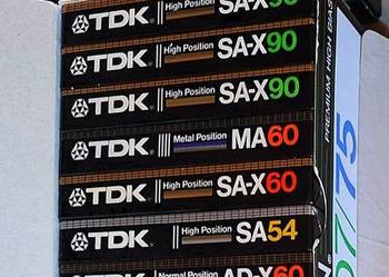 Kaseta TDK, DENON, TEAC, SONY, Thats, MARANTZ, NATIONAL, BASF