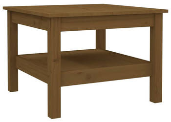 Stolik kawowy miodowy brąz 55x55x40 cm lite drewno sosnowe WM-814272