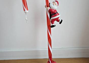 Zestaw 8 solarnych lampek w kształcie laski cukrowej z Mikołajem