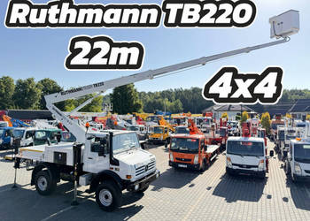 Mercedes UNIMOG 437 4x4 Zwyżka RUTHMANN STEIGER TB 220 Podnośnik Koszowy Z…