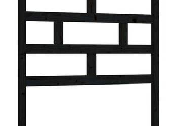 vidaXL Wezgłowie łóżka, czarne, 96x4x100 cm, lite drewno sosnowe(SKU814178)