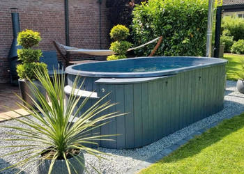 Basen wolnostojący Basen ogrodowy Basen domowy KRETA 3,7x2,1m Pompa z filtr