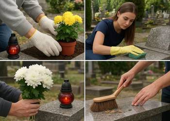 Impregnacja, pastowanie,  nagrobka, Cmentarz Osobowice, grabiszyński,