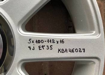 Felga aluminiowa 5x100 7"x 16" 5x112 ET35 kba46027