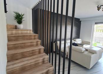 Balustrada Harfowa LOFT | Lamele Stalowe pod wymiar | Cała PL | Montaż