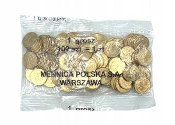 1 grosz gr 2014 MW - Kolekcjonerski woreczek menniczy