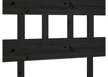 Wezgłowie łóżka czarne 1035x3x81 cm lite drewno sosnowe WM-819109