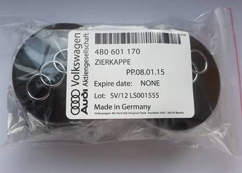 oryginalne dekielki AUDI 60mm ASO dekle 4szt czarne