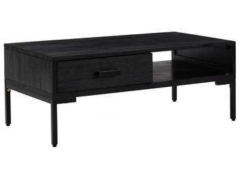 Stolik kawowy czarny 90x50x35 cm drewno sosnowe WM-349930
