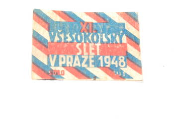 Stara etykieta zapałczana Czechosłowacja unikat kolekcjonerski 1948 Praha 2