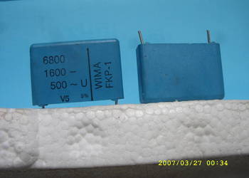Kondensator ;FKP-1, 6800pF 5%/ 1600V st, 500V~zm. WIMA- nowy