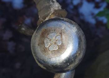 Dzwonek stary niemiecki clover +/- 70s. do roweru z koniczyną Diamant ROMET