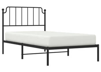 Łóżko Metalowe Czarne Rama Łóżka Ze Stelażem 100x200 cm WM-373882