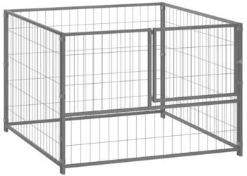 vidaXL Kojec dla psa, srebrny, 100x100x70 cm, stalowy(SKU:150792)