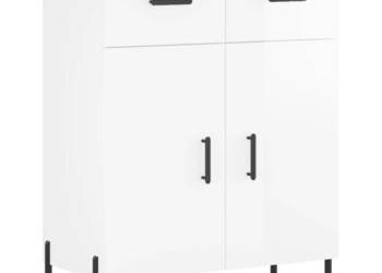 Szafka biała połysk 695x34x90 cm materiał drewnopochodny WM-827990