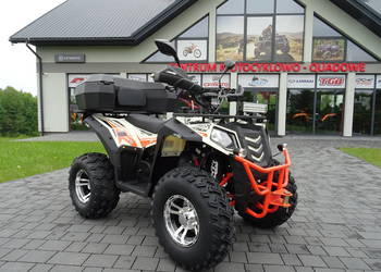 QUAD ASIX MAGNUM 200 AUTOMAT CVT Z KUFREM HOMOLOGACJA Biało/pomarańczowy
