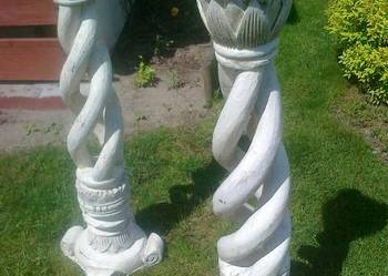 Świecznik drewniany rzeźbiony - DUŻY - 110CM