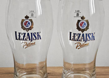 szklanki pokale kufle do piwa Leżajsk Pełne 2 szt kolekcjonerskie