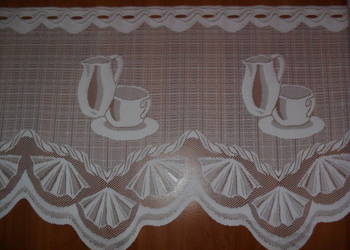 zazdroska ,krótka firanka 30 cm.,50 cm. biała