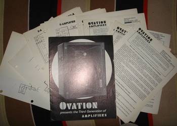 Ovation Amplifiers catalog manuals schematic diagrams - katalog schematy