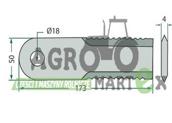 Z77601, Z55610, 84065059 NÓŻ SIECZKARNI ZĄBKOWANY JD Z77601, Z55610, 84065059 NÓŻ SIECZKARNI ZĄBKOWANY JD
