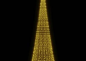Choinka LED na maszcie 1534 LEDs Ciepła biel 500 cm(SKU:358116)