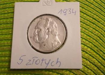 moneta srebrna polska 5 złotych z 1934r
