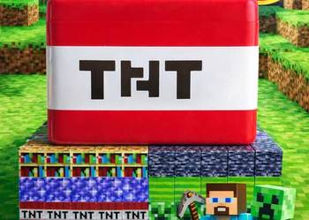 Klocki Magnetyczne 200 szt. Pudełko Minecraft Figurki Prezent Zabawka Stem