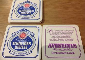 Stare Podkładki pod Piwo Oryginal SCHNEIDER WEISSE  - 6 szt Dwustronna