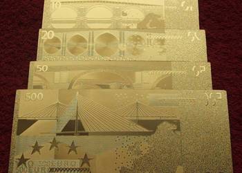 EUROPA EURO 24 KARAT GOLD Banknoty Zestaw - 5 sztuk UNC