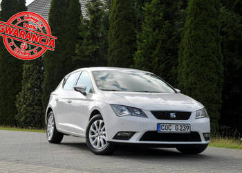 Seat Leon 1.6TDI(110KM)*Biały*Duża Navi*Welur*2xParktronik*I Wł*Alu16"ASO …