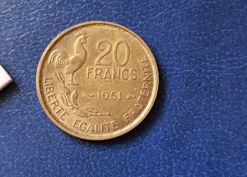 stare monety 20 frank 1951 Francja