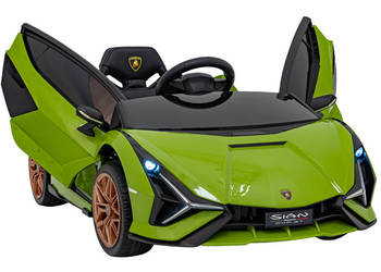 Lamborghini SIAN Zielony • Auto na Akumulator 12V • 4 Silniki • EVA • Skóra