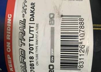 ENDURO TRAIL-XT+ DAKAR M+S 150/70/18 PODWÓJNY ŻÓŁTY PASE