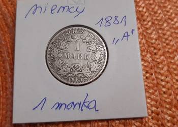 moneta srebrna Niemiec z 1881r