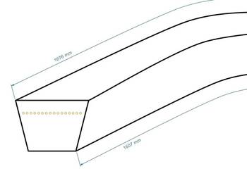 Pasek klinowy napędu jazdy MTD RE 125/92B RE145 17x1676 La Kevlar 754-0363
