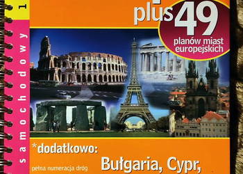 Europa plus 49 planów miast europejskich 1:800 000. Atlas samochodowy