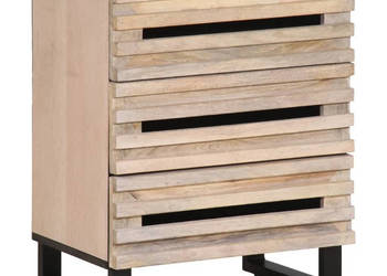 Szafka nocna 50x34x62 cm lite drewno mango WM-377484
