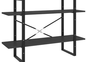 2-poziomowy regał na książki szary 100x30x70 cm WM-806469