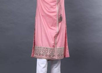 Nowa tunika indyjska różowa L 40 bawełna angrakha kameez kaf Nowa tunika indyjska różowa L 40 bawełna angrakha kameez kaf
