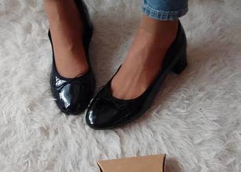 (43) ASOS Design/ Czarne baleriny czółenka wieczorowe z Londynu, , NOWE