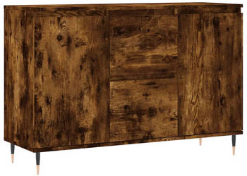 Szafka przydymiony dąb 104x35x70 cm materiał drewnopochodny WM-827201