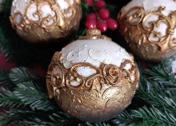 Bombki Boże Narodzenie Rękodzieło Vintage