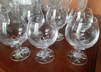 Kieliszki z kryształu do koniaku