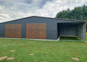 Garaż blaszany 12x6 Wzmocniony PROFILAMI. Producent SZYBKA REALIZACJA