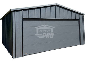 Garaż blaszany 6x5,5 m brama segmentowa drzwi  blacha GP769