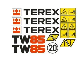 Naklejka oklejenia TEREX TW85 Zamiennik